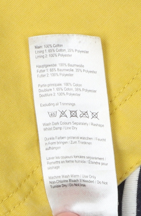 Joules Women's Yellow Parka Jacket Size 14 Casual