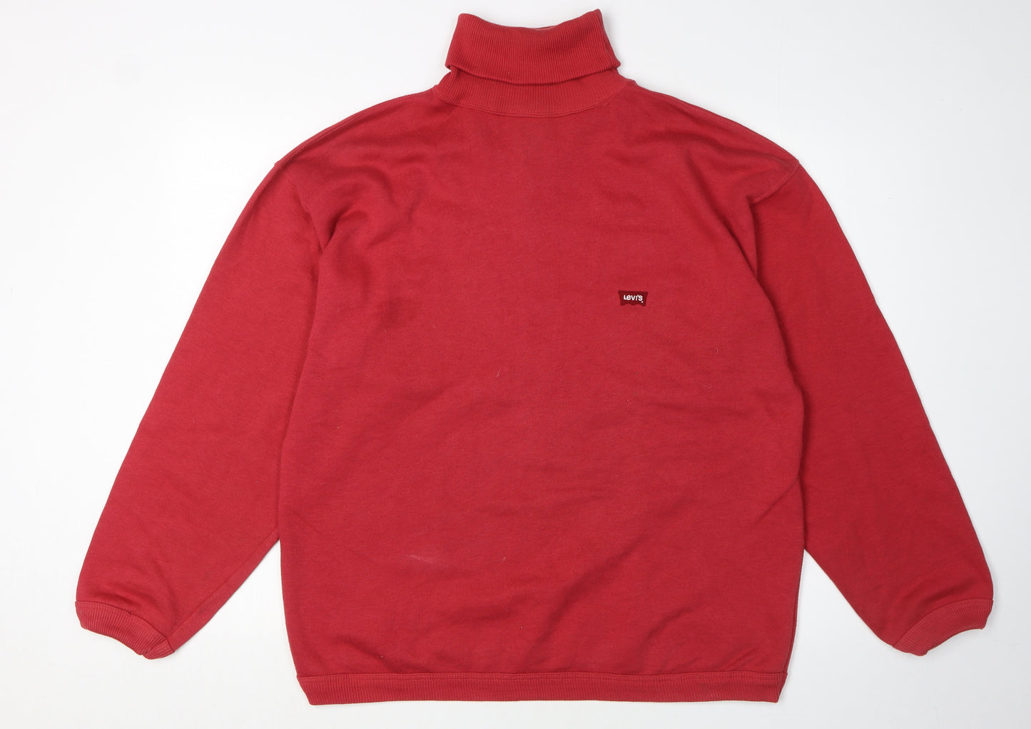 Levi's Men's Red Roll Neck Pullover Sweatshirt L