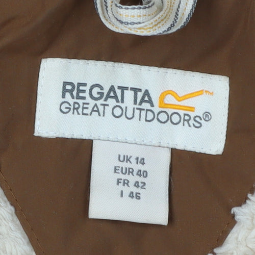 Regatta Women's Brown Waterproof Parka Jacket Size 14