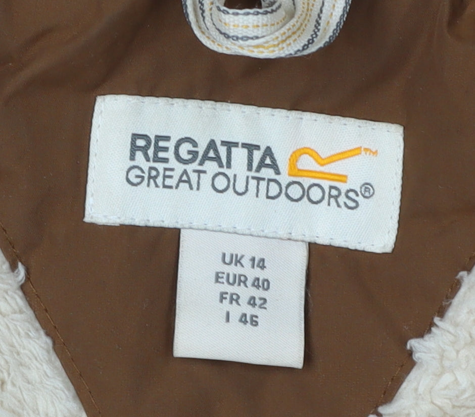 Regatta Women's Brown Waterproof Parka Jacket Size 14