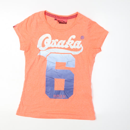 Superdry Women’s Orange Crew Neck T-Shirt, Size M