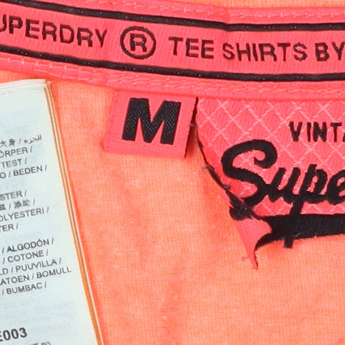 Superdry Women’s Orange Crew Neck T-Shirt, Size M