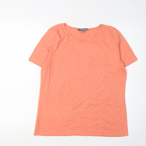 Laura Ashley Women's Orange Basic T-Shirt Size 12