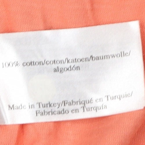 Laura Ashley Women's Orange Basic T-Shirt Size 12