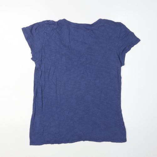 47 Women's Blue V-Neck T-Shirt, Medium, Casual Sportswear