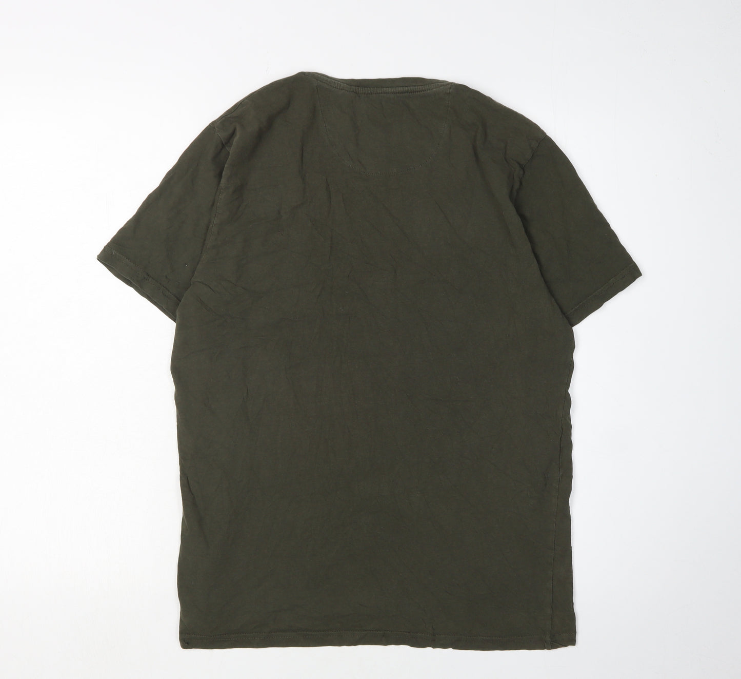 Brave Soul Men's Green Crew Neck T-Shirt - Size L