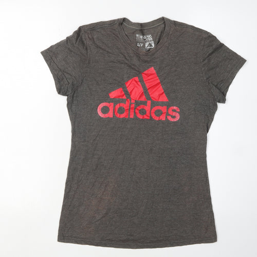 Adidas Women's Grey T-Shirt S - Comfortable Gym Top