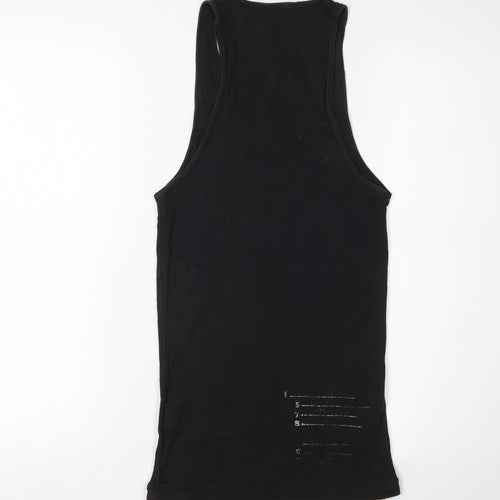 Diesel Unisex Black Tank Top, M, Casual Cotton