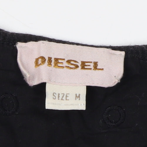 Diesel Unisex Black Tank Top, M, Casual Cotton