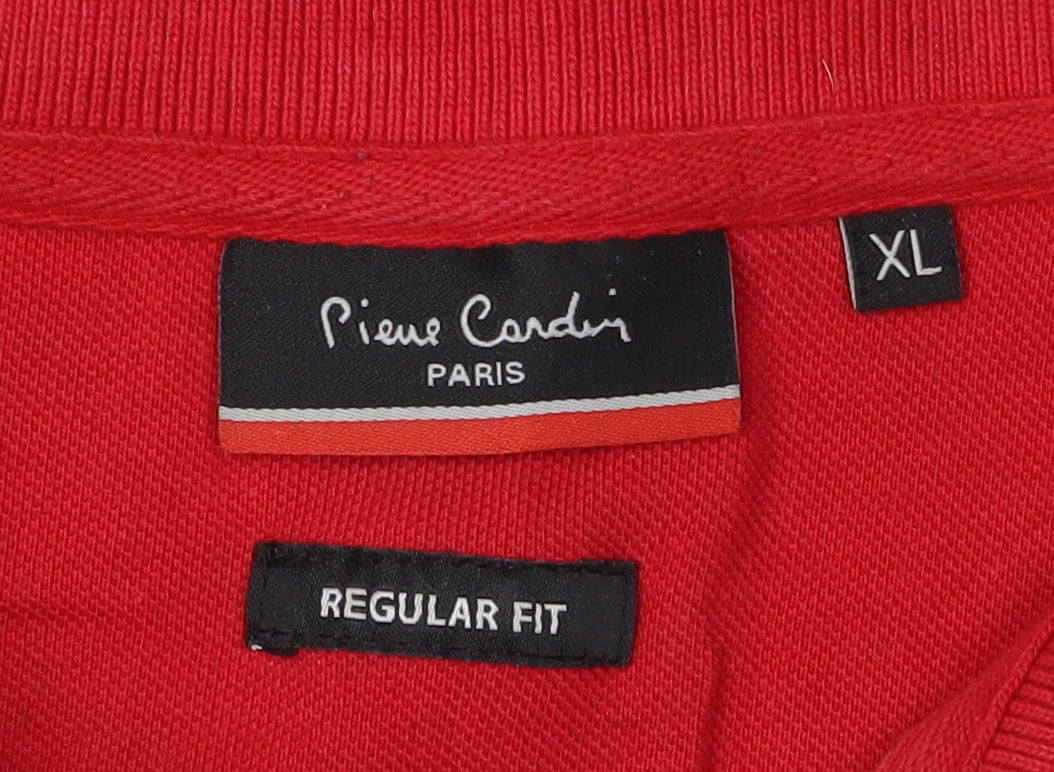Pierre Cardin Men's Red XL Polo Shirt Regular Fit