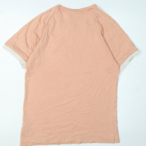 Adidas Women's Pink Cotton T-Shirt XS Raglan Sleeve