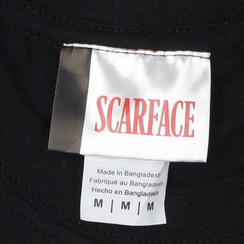 Scarface Men’s Black Medium Movie Graphic T-Shirt