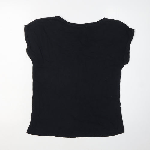Mint Velvet Women's Black Star Sequin Short Sleeve T-Shirt