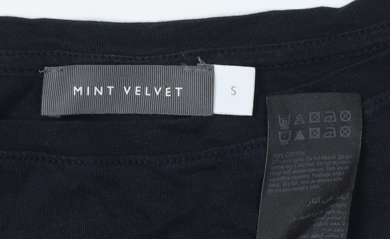 Mint Velvet Women's Black Star Sequin Short Sleeve T-Shirt