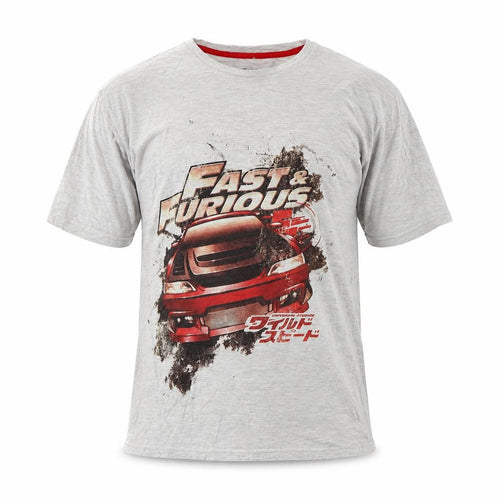 Fast & Furious Men's Grey Movie Graphic T-Shirt S