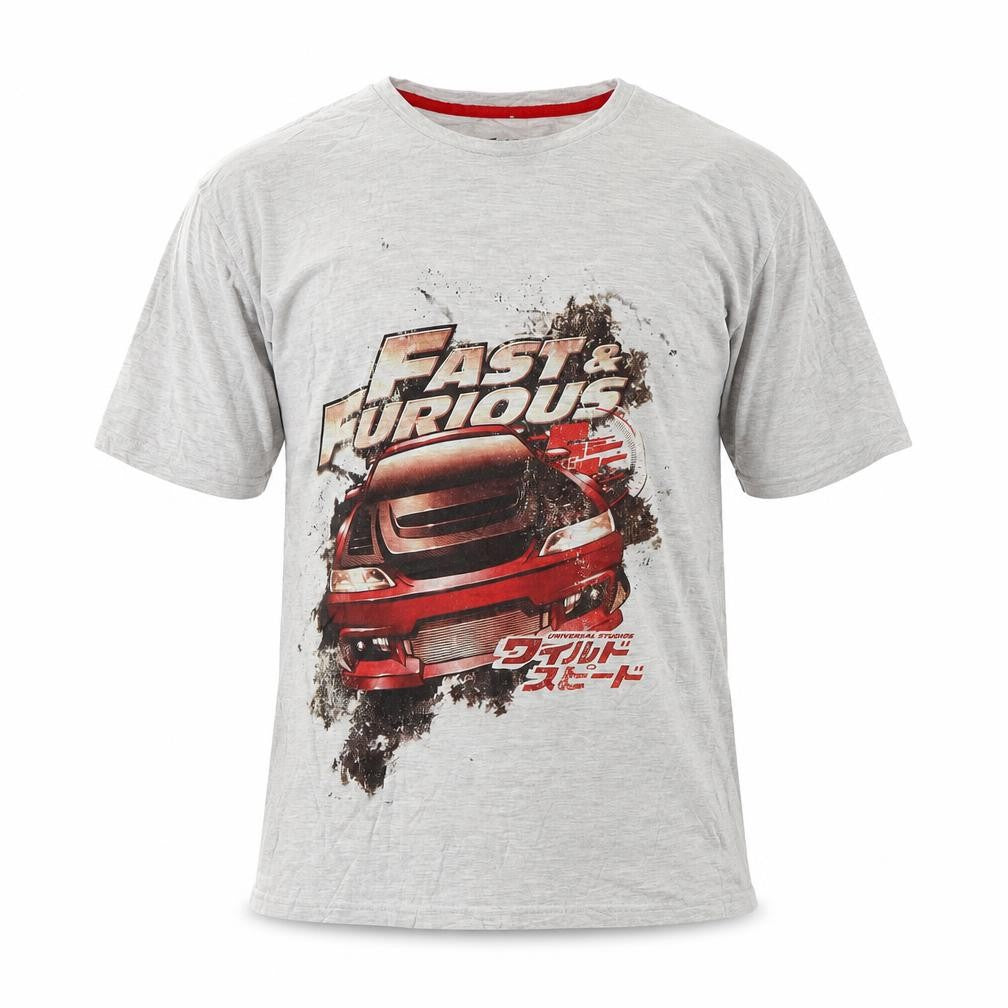 Fast & Furious Men's Grey Movie Graphic T-Shirt S