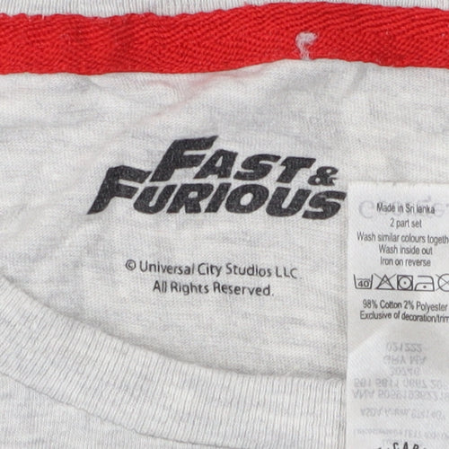 Fast & Furious Men's Grey Movie Graphic T-Shirt S