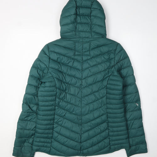 Fat Face Women's Green Puffer Jacket, Size 12, Hooded