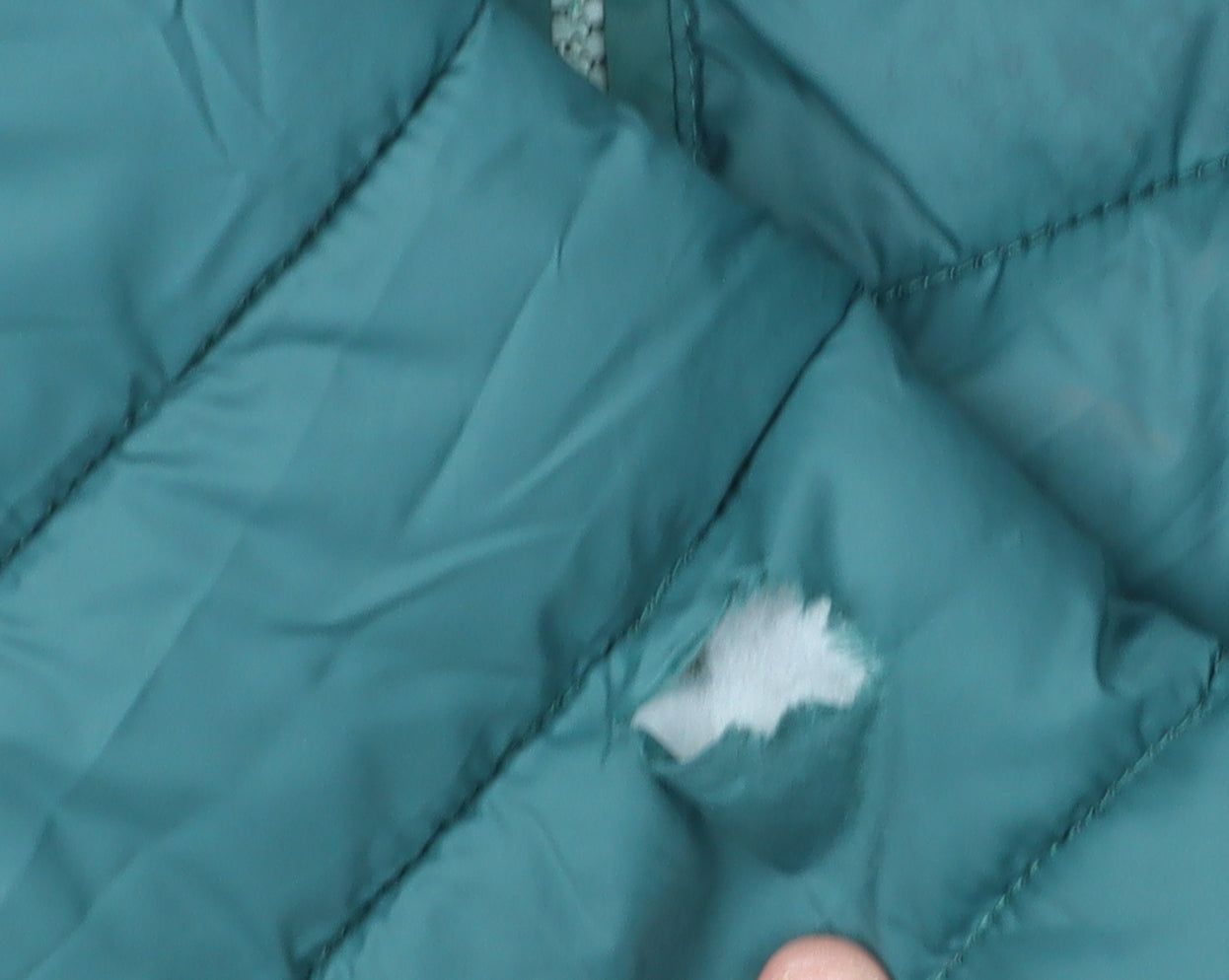 Fat Face Women's Green Puffer Jacket, Size 12, Hooded