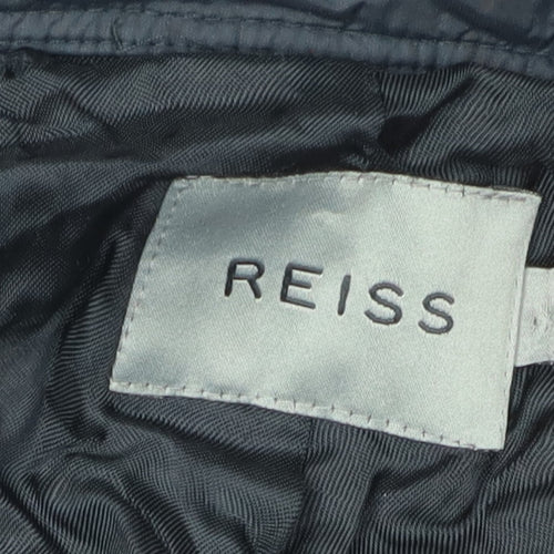 Reiss Men's Black Nylon Overcoat Jacket L
