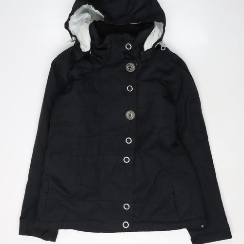 oberMeyer Women's Black Parka Jacket Size 12 Hooded