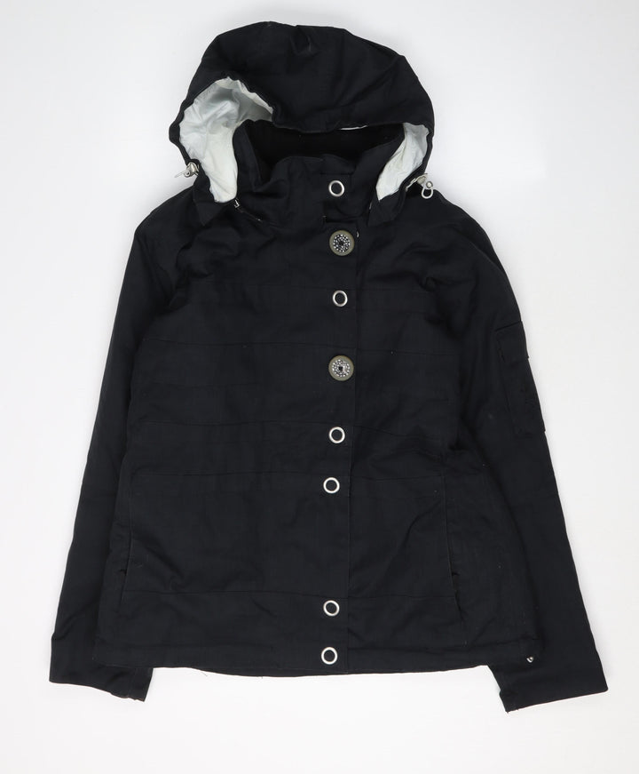 oberMeyer Women's Black Parka Jacket Size 12 Hooded