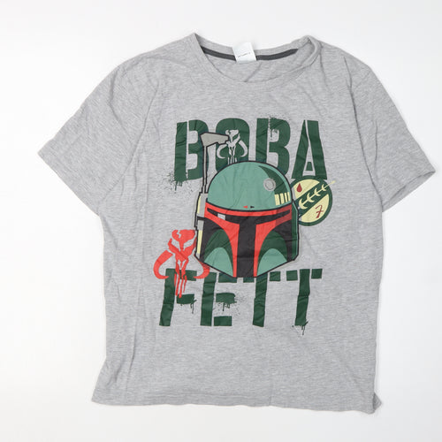 Star Wars Men's Grey Boba Fett T-Shirt M