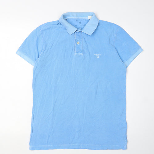 Gant Men's Blue Polo Shirt M Cotton Summer Casual