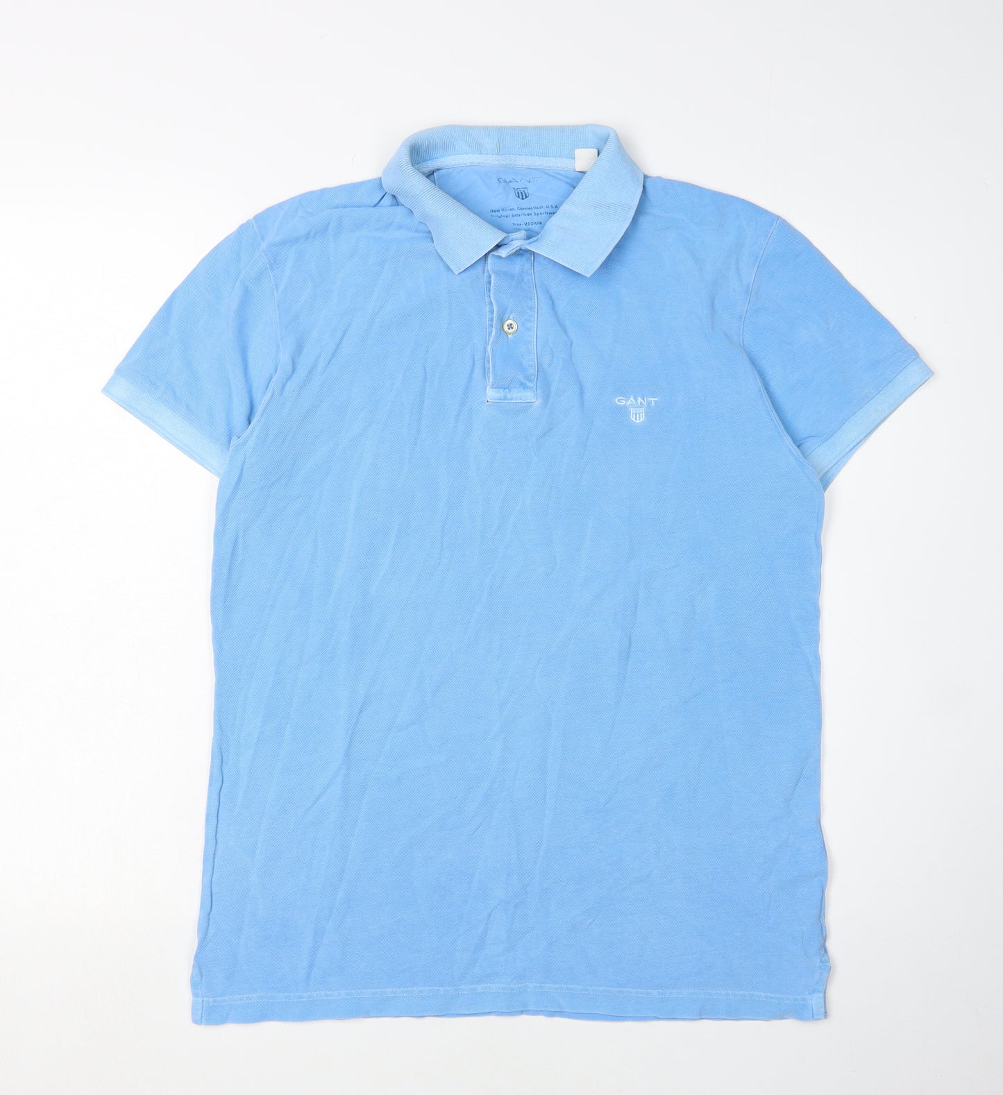 Gant Men's Blue Polo Shirt M Cotton Summer Casual