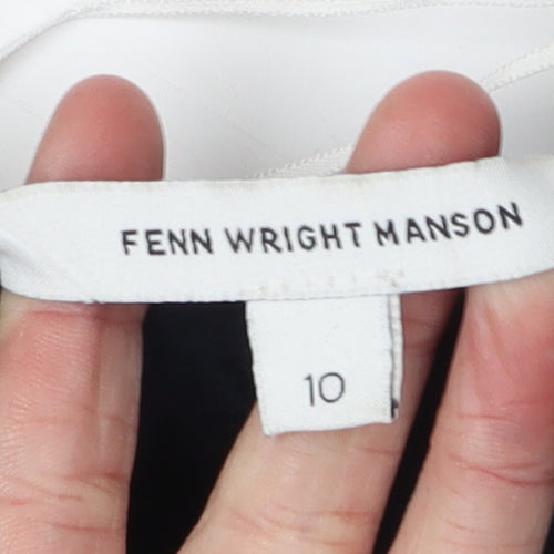 Fenn Wright Manson Women's Black Viscose Top Size 10