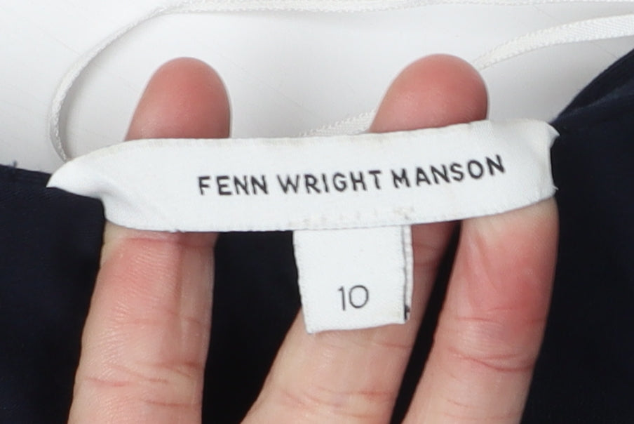 Fenn Wright Manson Women's Black Viscose Top Size 10