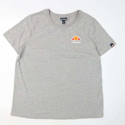 Ellesse Grey Women's Regular Fit Basic T-Shirt