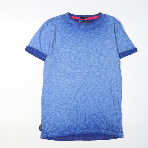 Superdry Blue Unisex Cotton T-Shirt, Medium, Casual Style