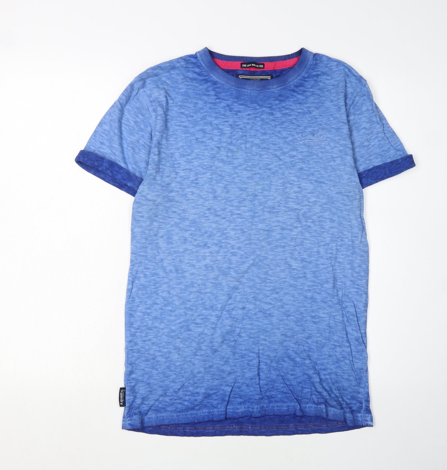 Superdry Blue Unisex Cotton T-Shirt, Medium, Casual Style
