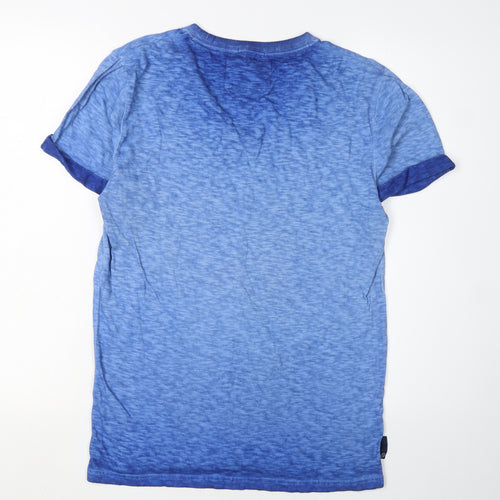Superdry Blue Unisex Cotton T-Shirt, Medium, Casual Style