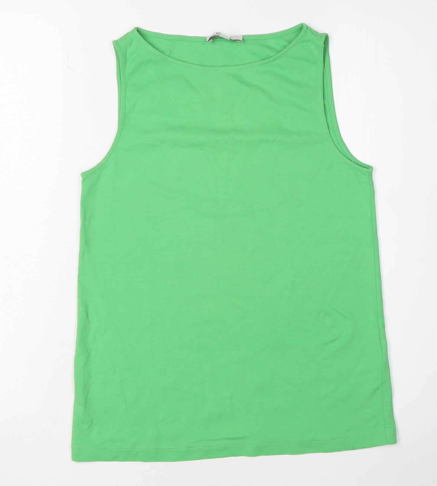 COS Women's Green Tank Top Size S Round Neck