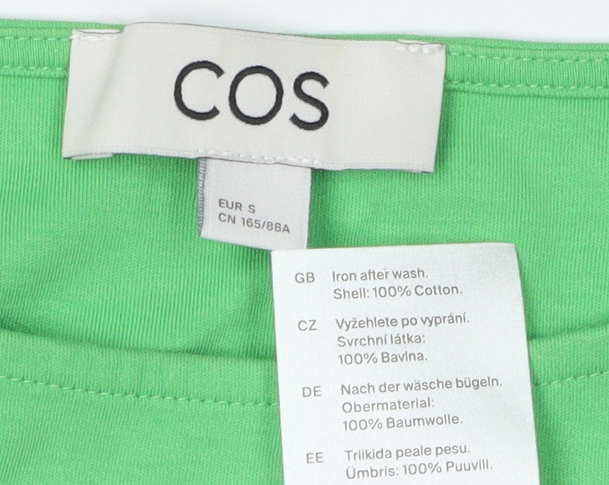COS Women's Green Tank Top Size S Round Neck