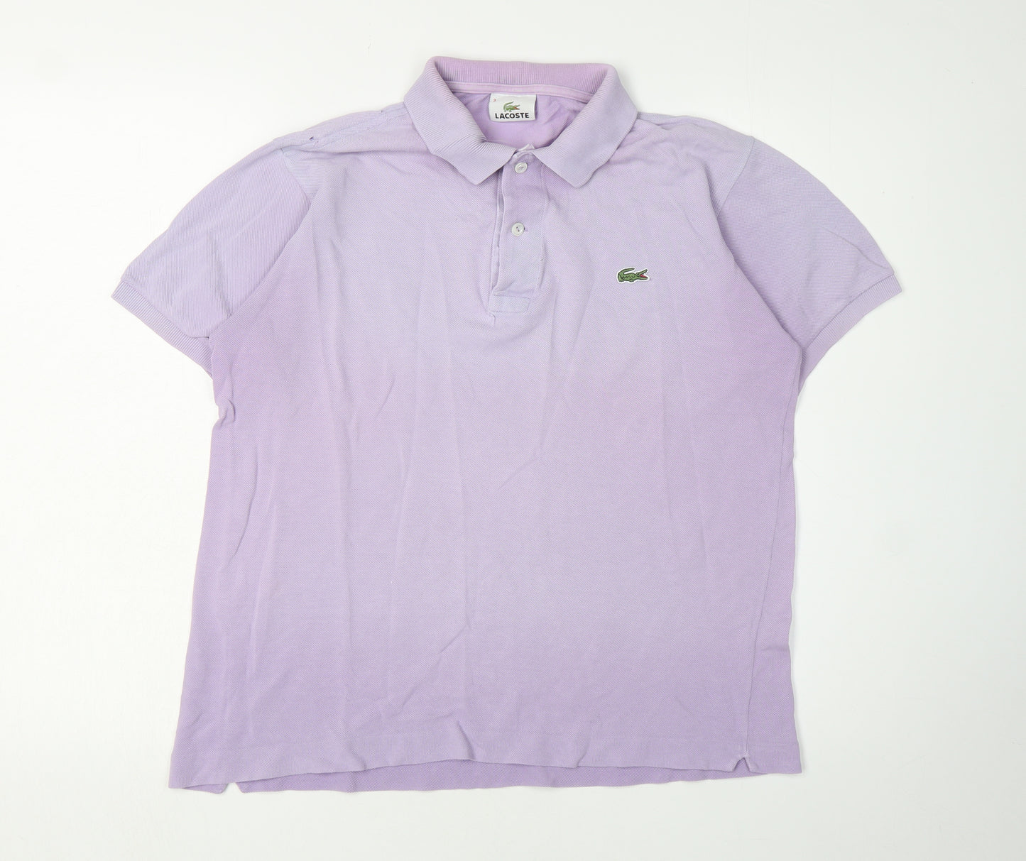 Lacoste Men’s Purple Polo - Medium, Short Sleeve, Casual