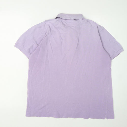 Lacoste Men’s Purple Polo - Medium, Short Sleeve, Casual