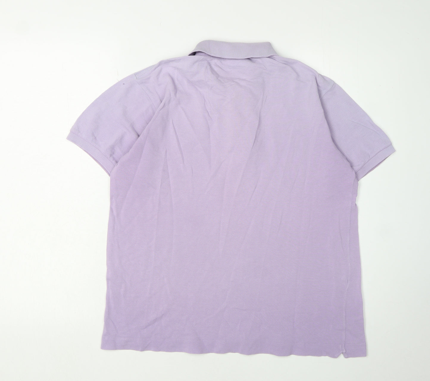 Lacoste Men’s Purple Polo - Medium, Short Sleeve, Casual