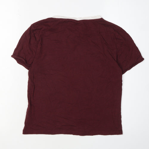 Jack Wills Women's Red Ringer T-Shirt Size 12