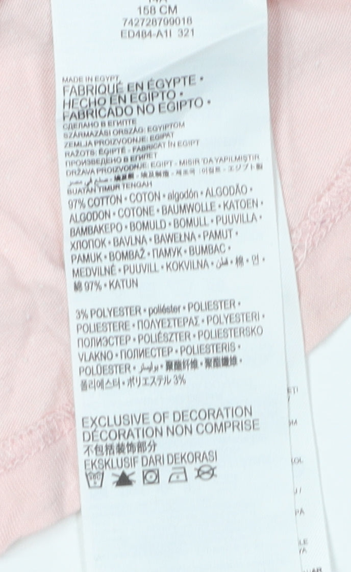 Levi's Girls Pink Logo T-Shirt, Size 14 Plus, Short Sleeve