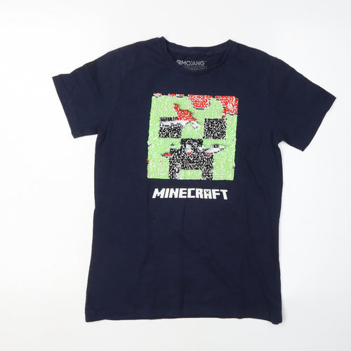 Next Boys Blue Minecraft Graphic T-Shirt 10 Years