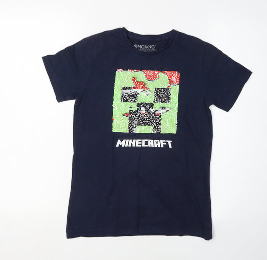 Next Boys Blue Minecraft Graphic T-Shirt 10 Years