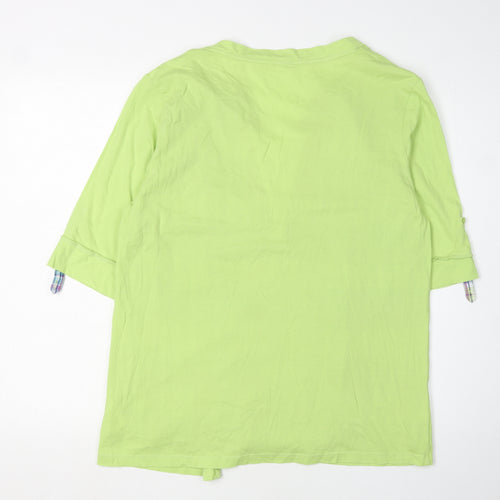 Cotton Traders Women's Green Button-Up Top Size 18
