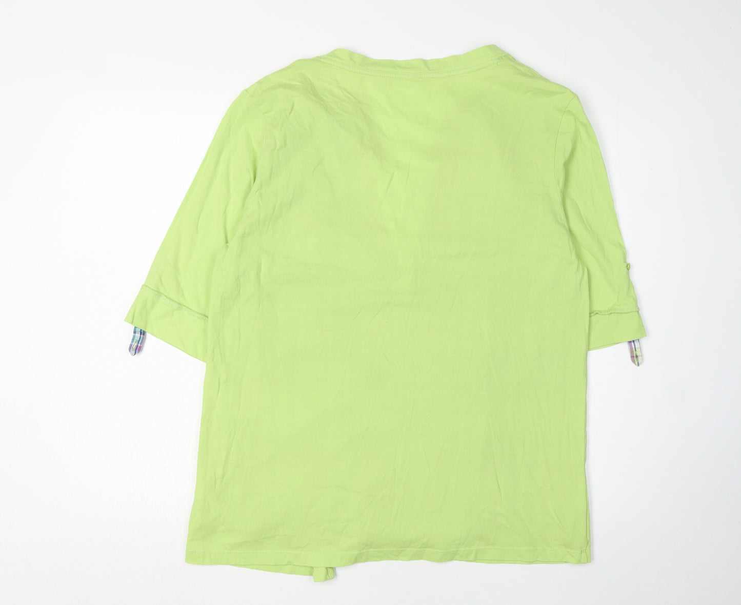 Cotton Traders Women's Green Button-Up Top Size 18