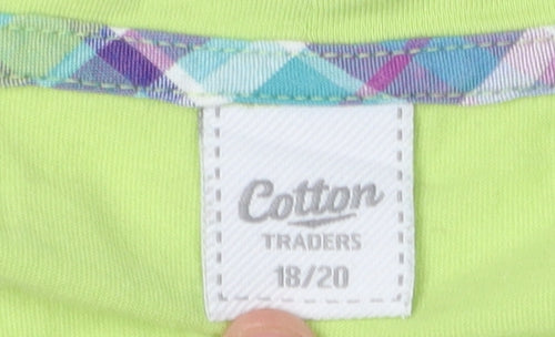 Cotton Traders Women's Green Button-Up Top Size 18