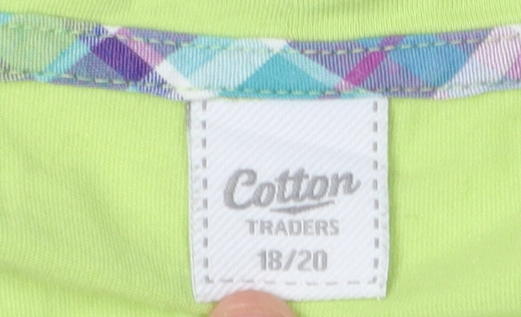 Cotton Traders Women's Green Button-Up Top Size 18