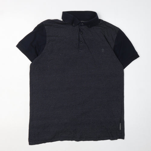 French Connection Men's Black Polo Shirt, L, Casual Style