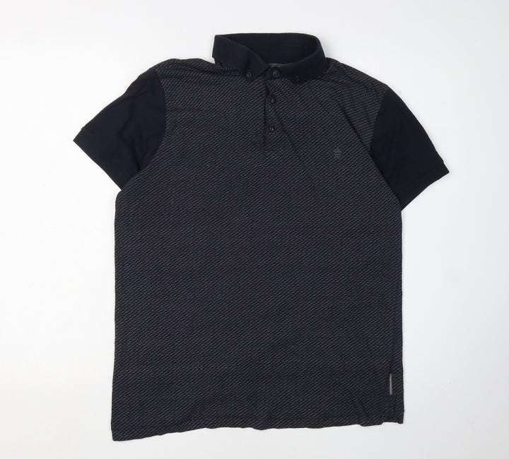 French Connection Men's Black Polo Shirt, L, Casual Style
